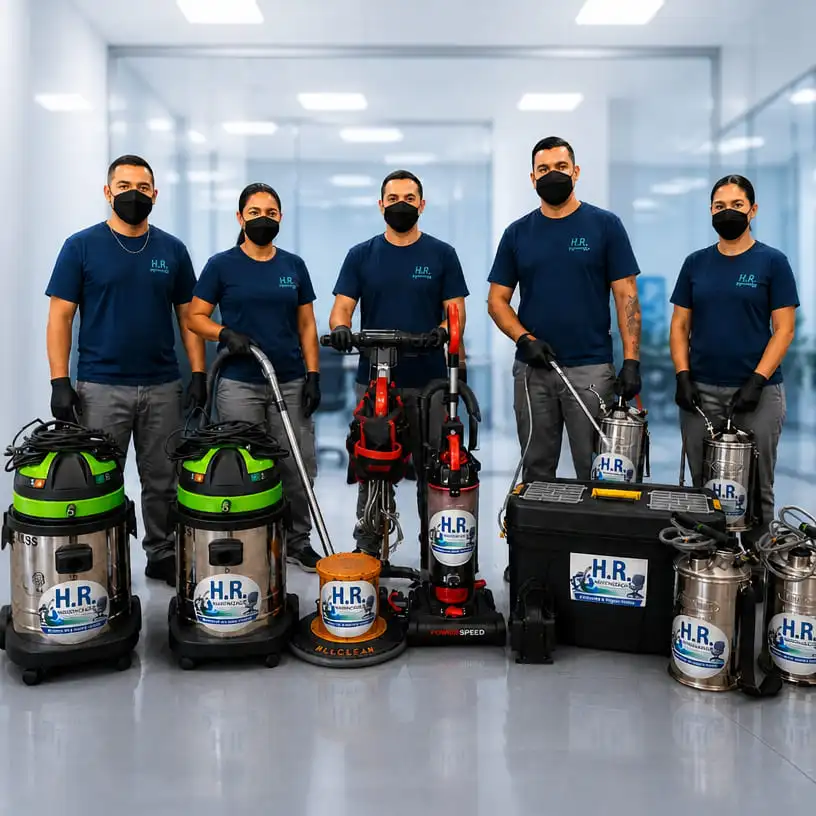 Equipe H.R. Higienização em atendimento